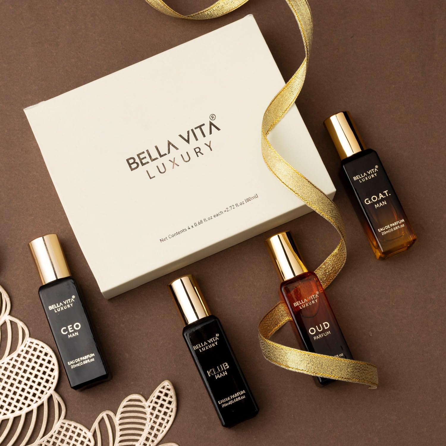 Bella Vita Luxury Man Perfume Gift Set 4 x 20 ml for Men with KLUB, OUD, CEO, G.O.A.T Perfume | Woody, Citrusy Long Lasting EDP Fragrance Scent perfume from Bella Vita Luxury