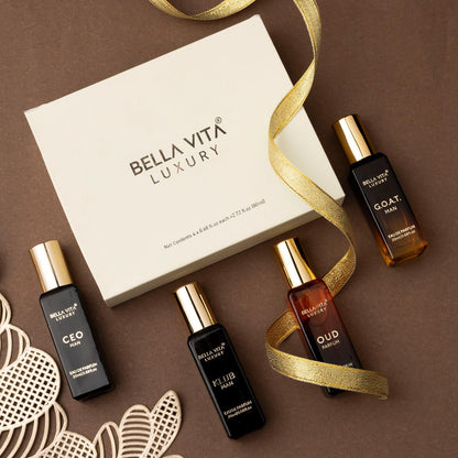 Bella Vita Luxury Man Perfume Gift Set 4 x 20 ml for Men with KLUB, OUD, CEO, G.O.A.T Perfume | Woody, Citrusy Long Lasting EDP Fragrance Scent perfume from Bella Vita Luxury