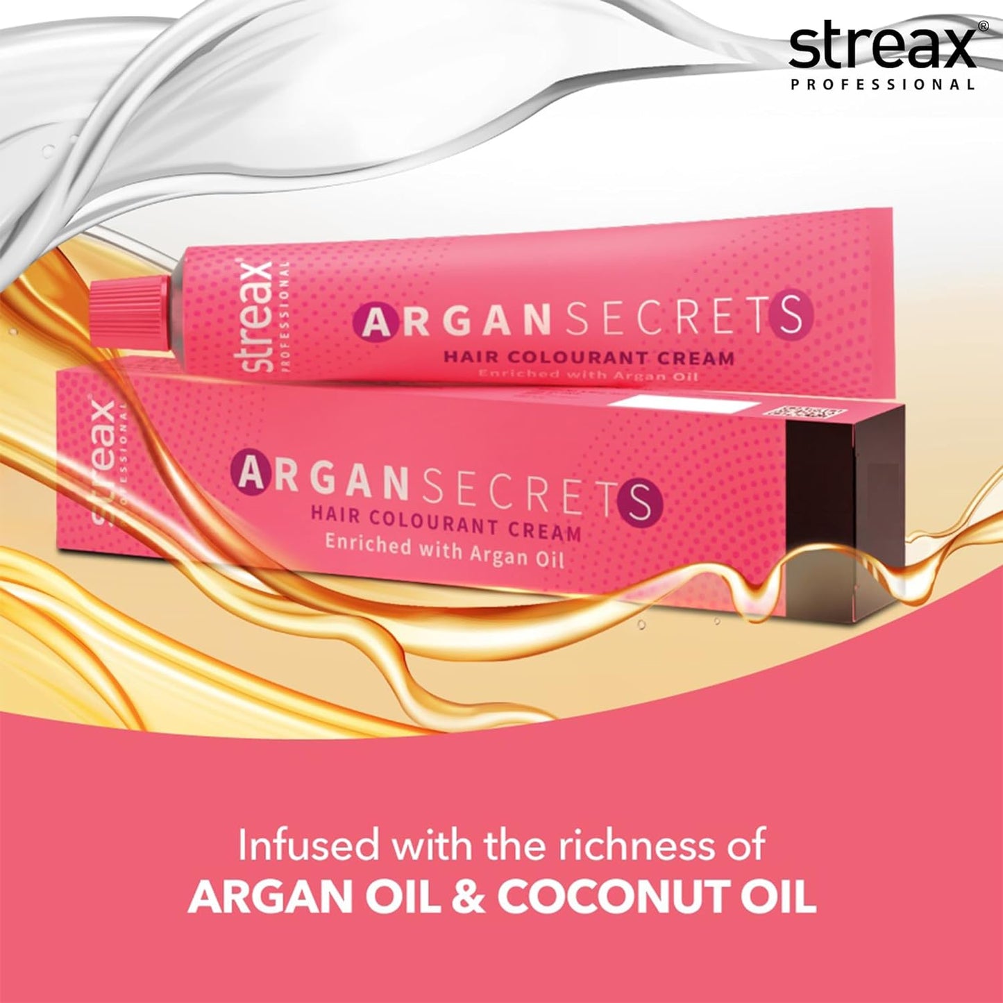 Streax Professional Argan Secrets Permanent Hair Colourant Cream - Soft Black 2 (Enriched with Argan Oil) For All hair types ; 90 gm  from Streax Professional