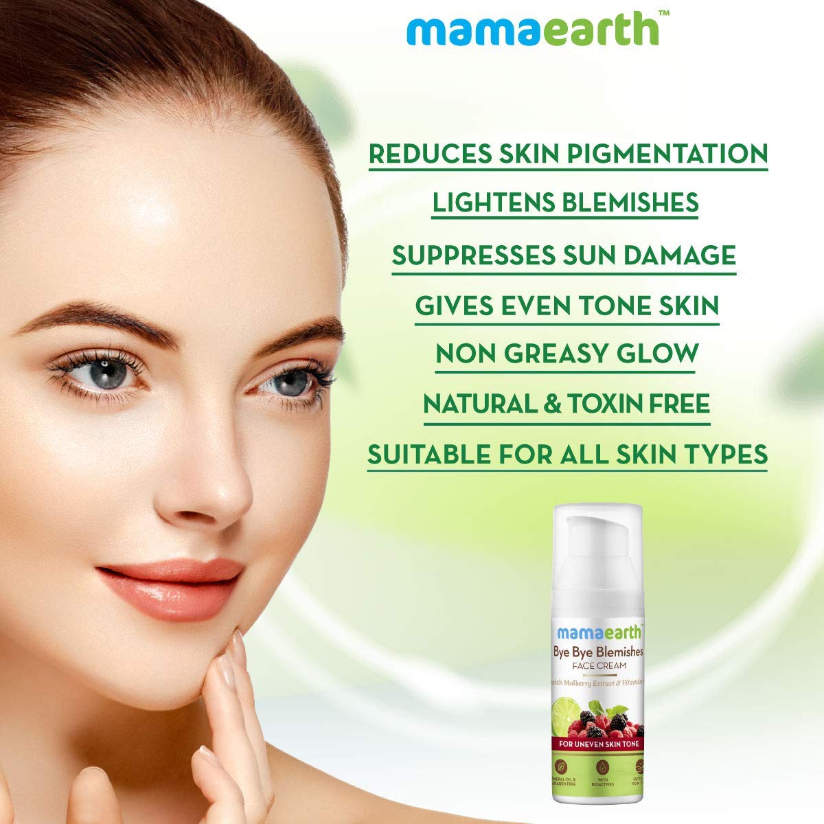 Mamaearth Bye Bye Blemishes Face Cream, For Pigmentation & Blemish Removal, With Mulberry Extract & Vitamin C - 30ml  from Mamaearth