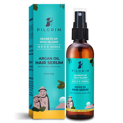 Pilgrim Argan Oil Hair Serum For Dry Frizzy Hair, Hair Smoothing, Smoothing & Control Of Frizzy/Dry Hair, Instant Shine, Smoothness & Soft Hair, Anti Frizz For Unisex, 100 Ml, Pack of 1 hair serum from Pilgrim