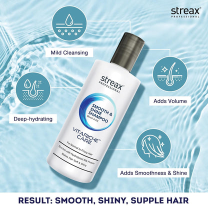 Streax Professional Vitariche Care Smooth & Shine Shampoo 300ml  from Streax Professional