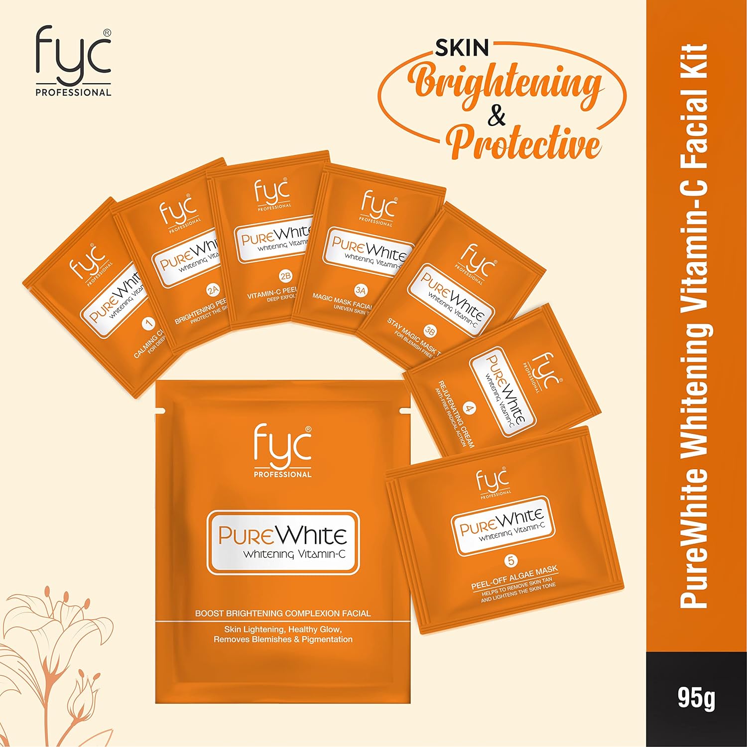 FYC Professional  PURE WHITE VITAMIN-C FACIAL KIT Pouch One time Use  from FYC