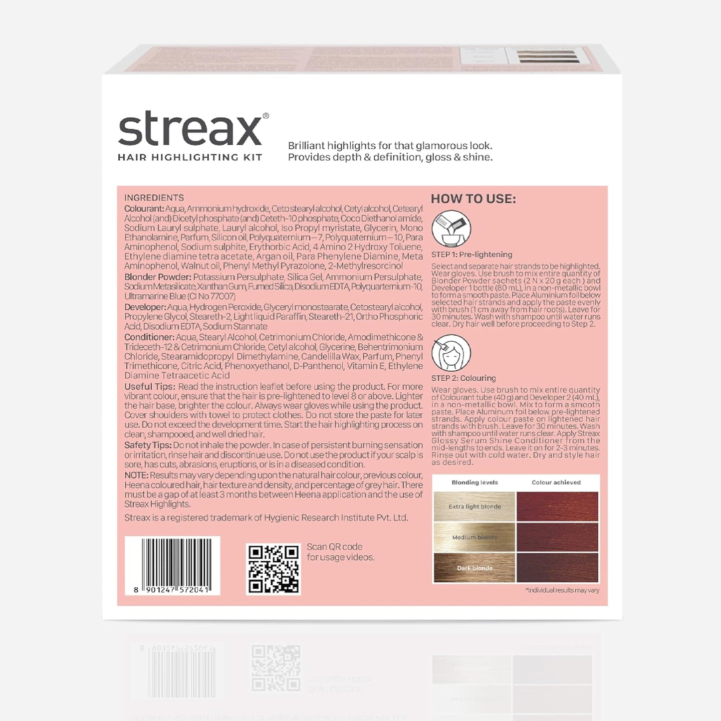 Streax Hair Colour Highlight Kit | Brown Hair Colour, Latte Brown - Pack of 1 I Enriched with Walnut & Argan Oil I Hair Colour for Women | Rich, vibrant, Easy to use, DIY Application  from Streax