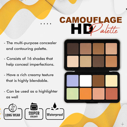 Daily Life Forever52 16 Color Camouflage HD Palette - Light Weight Multi-Purpose Matte Concealer Color Corrector Palette - CHP001 concealer from Forever52