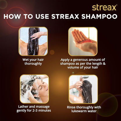 Streax Glossy Serum Shine Shampoo for Frizzy and Dry Hair | Paraben-Free Hair Shampoo with Silicon Actives | Controls Frizz, for Smooth & Shiny Hair, 240 ml  from Streax