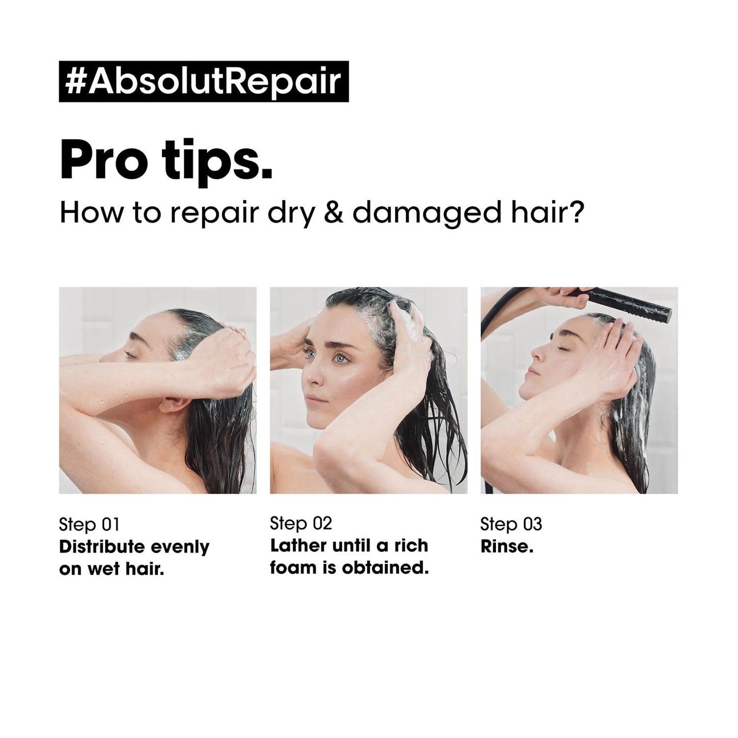 L'OREAL PROFESSIONNEL PARIS Absolut Repair Shampoo For Damaged & Weakend Hair, 300ML |Professional Hair Repairing Shampoo|Hair Strengthening Shampoo Shampoo from loreal pro paris