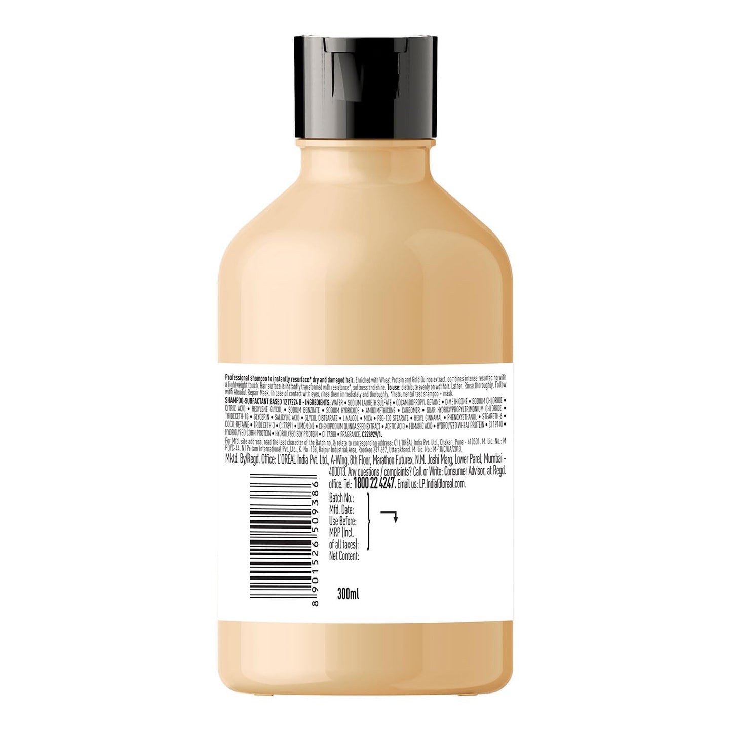 L'OREAL PROFESSIONNEL PARIS Absolut Repair Shampoo For Damaged & Weakend Hair, 300ML |Professional Hair Repairing Shampoo|Hair Strengthening Shampoo Shampoo from loreal pro paris