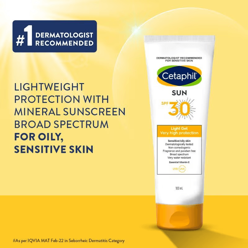 Cetaphil Sun SPF 30 Light Gel Mineral base for Normal, Dry & Oily Skin (100ml) Day cream from Cetaphil