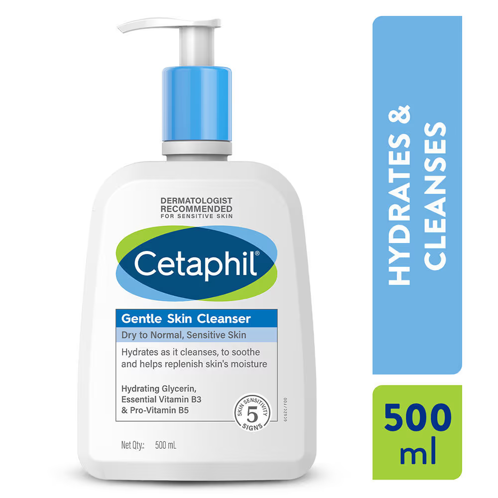 Cetaphil Gentle Skin Cleanser |Dry to Normal Skin with Niacinamide |Dermatologist Recommended (500ml) face Wash from Cetaphil