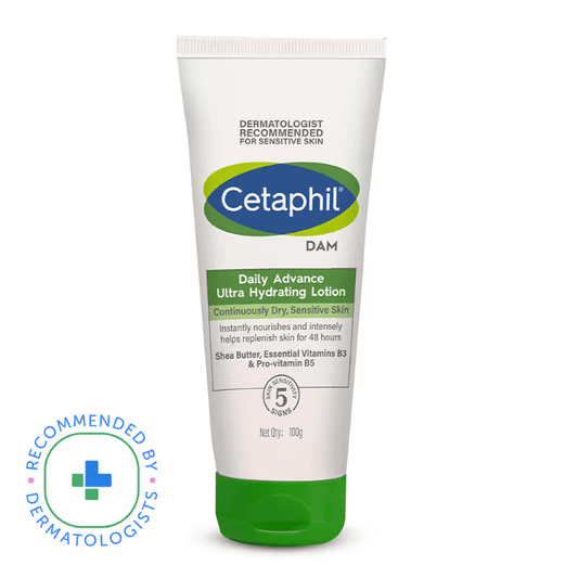 Cetaphil Daily Advance Ultra Hydrating Lotion with Shea Butter & Niacinamide for Sensitive Skin (100g) Face Cream from Cetaphil