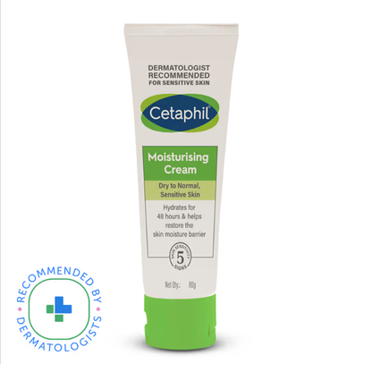Cetaphil Moisturising Cream for dry to very dry Sensitive skin, Dermatologist Recommended (80g) Face Cream from Cetaphil