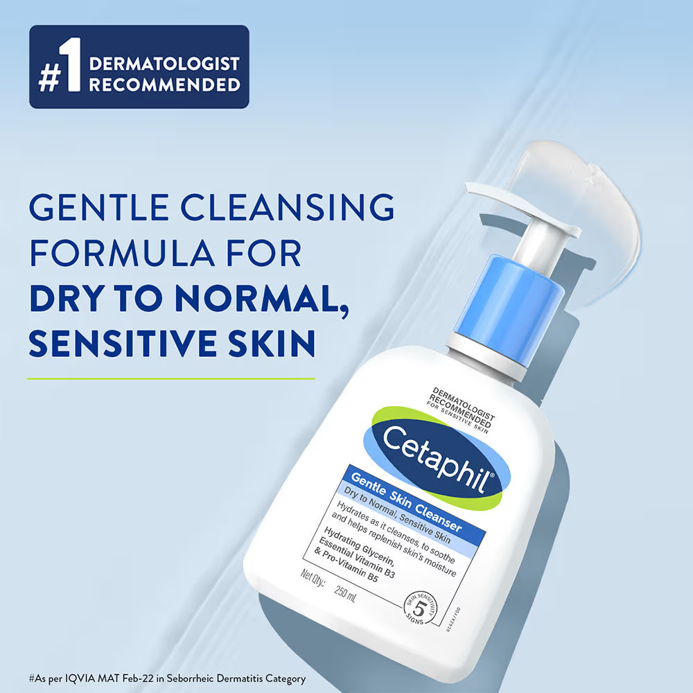 Cetaphil Gentle Skin Cleanser |Dry to Normal Skin with Niacinamide |Dermatologist Recommended (250ml) face Wash from Cetaphil