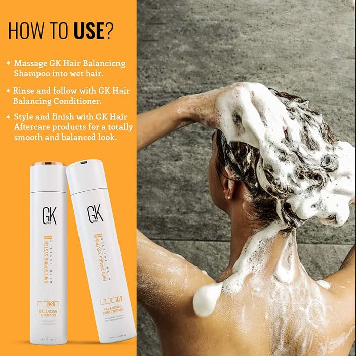 GK HAIR Sulphate free Balancing Conditioner for Frizz free hair with Oil control conditioner from GK