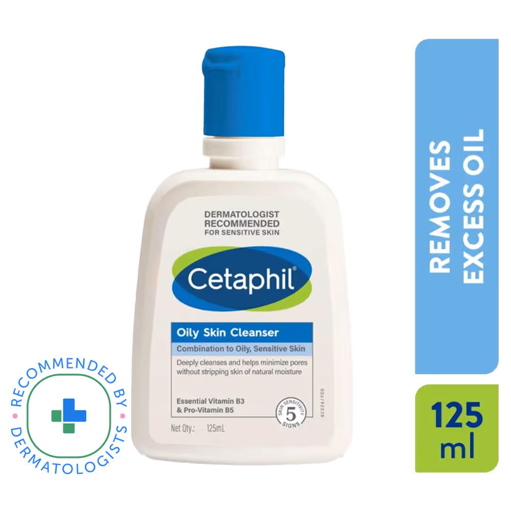 Cetaphil Oily Skin Cleanser , Daily Face Wash for Oily, Acne prone Skin , Gentle Foaming, 125ml cleanser from Cetaphil