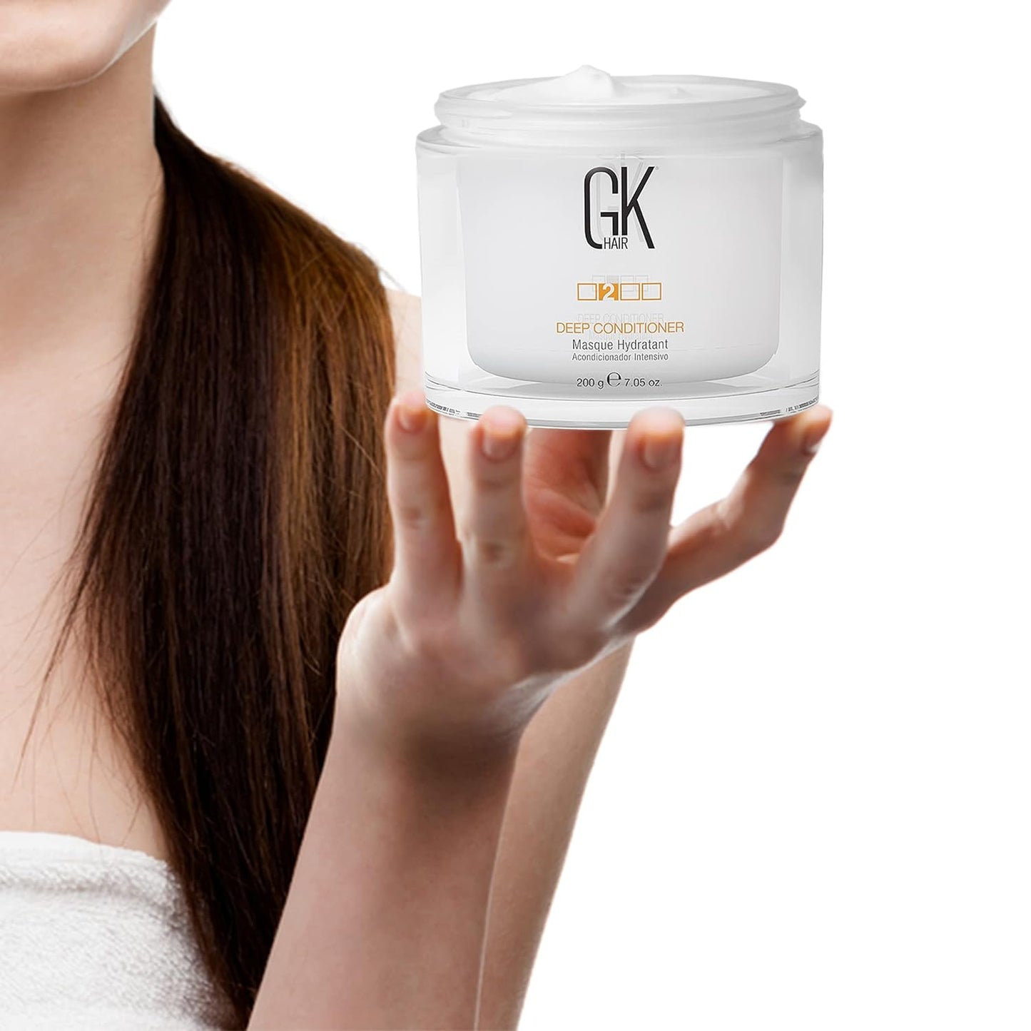 GK Hair Deep Conditioner Mask For Dry Frizzy & Damaged Hair With Jojoba Oil And Juvexin Locks In Hydration, Provides Smooth, Shiny And Soft Hair, 200g Deep conditioner from GK