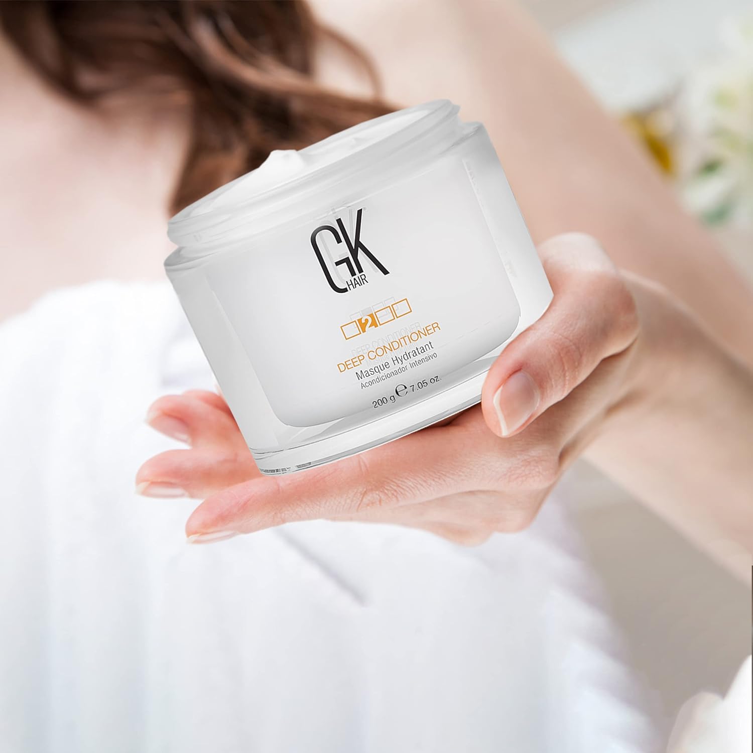 GK Hair Deep Conditioner Mask For Dry Frizzy & Damaged Hair With Jojoba Oil And Juvexin Locks In Hydration, Provides Smooth, Shiny And Soft Hair, 200g Deep conditioner from GK