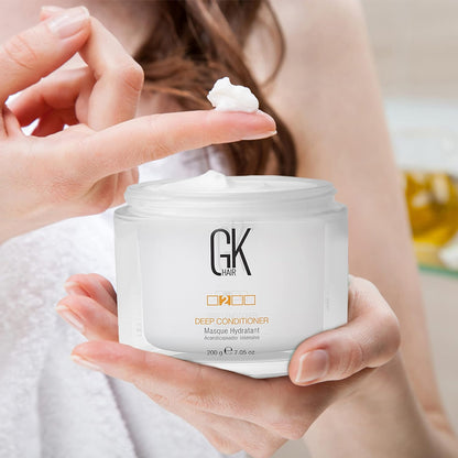 GK Hair Deep Conditioner Mask For Dry Frizzy & Damaged Hair With Jojoba Oil And Juvexin Locks In Hydration, Provides Smooth, Shiny And Soft Hair, 200g Deep conditioner from GK