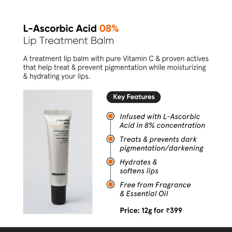 Minimalist 8% L-Ascorbic Acid Lip Treatment Balm (12 g) lip balm from HAVIN