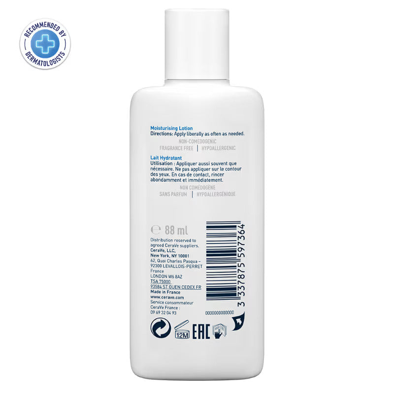 CeraVe Moisturizing Lotion For Dry Skin With Ceramides, Hyaluronic Acid & Fragrance-Free, 88 ml Moisturizer from cerave