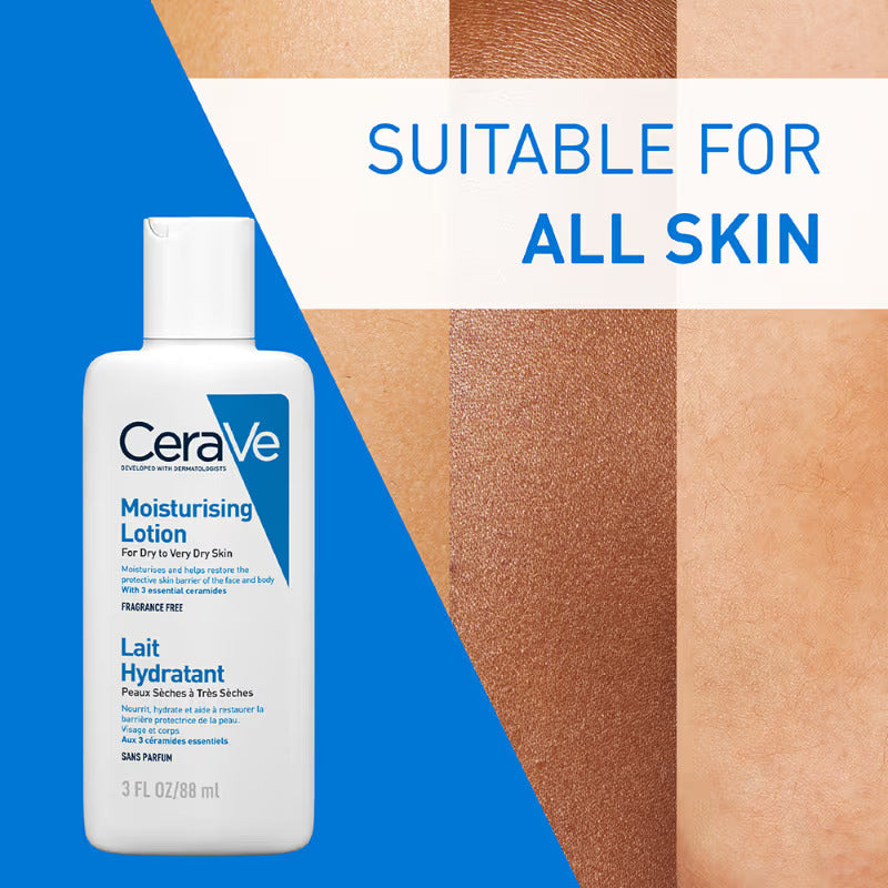 CeraVe Moisturizing Lotion For Dry Skin With Ceramides, Hyaluronic Acid & Fragrance-Free, 88 ml Moisturizer from cerave