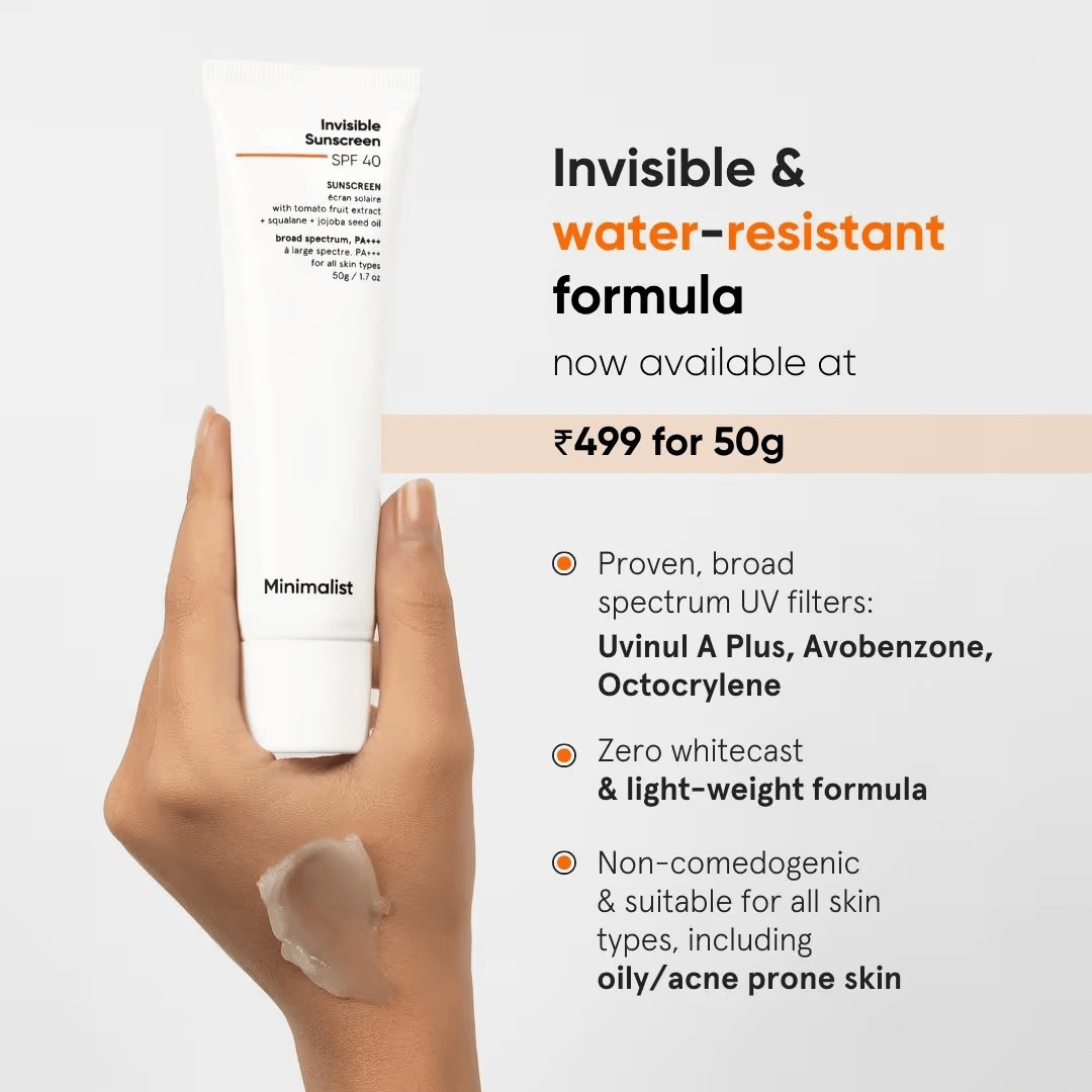 Minimalist Invisible Sunscreen SPF 40+ PA +++ Lightweight Water Resistant Formula With Squalane (50 g) sunscreen from HAVIN