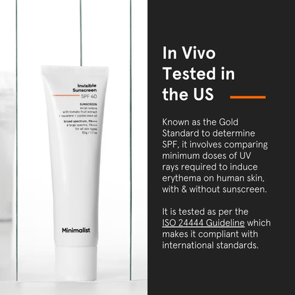 Minimalist Invisible Sunscreen SPF 40+ PA +++ Lightweight Water Resistant Formula With Squalane (50 g) sunscreen from HAVIN