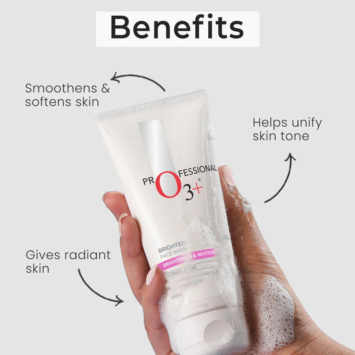 O3+ Brightening & Whitening Face Wash for Radiant Skin, 50g face wash from O3+