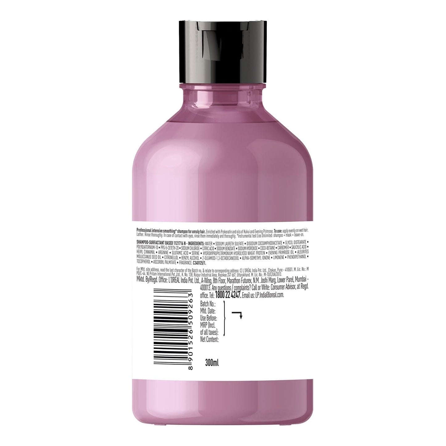 L'Oréal Professionnel Liss Unlimited Shampoo With Pro-Keratin And Kukui Nut Oil For Rebellious Frizzy Hair, Serie Expert, 300Ml Shampoo from loreal pro paris