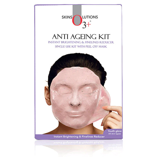 O3+ Anti Ageing Facial kit Brightening & Finelines Reducer With Peel off Mask, 45gm peel off mask from O3+