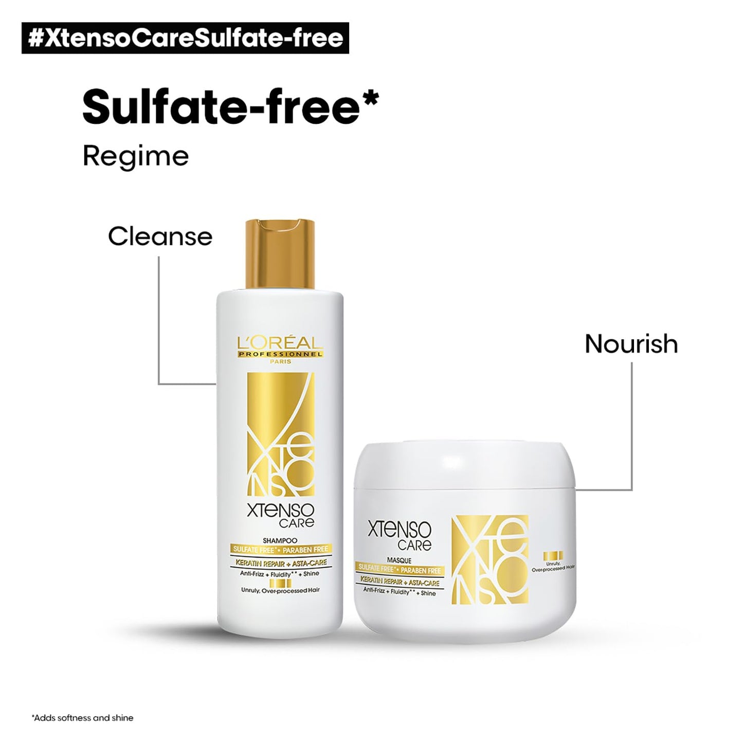 L'Oréal Professionnel Xtenso Care Sulfate-free* Shampoo 250 ml, For All Hair Types Shampoo from loreal pro paris