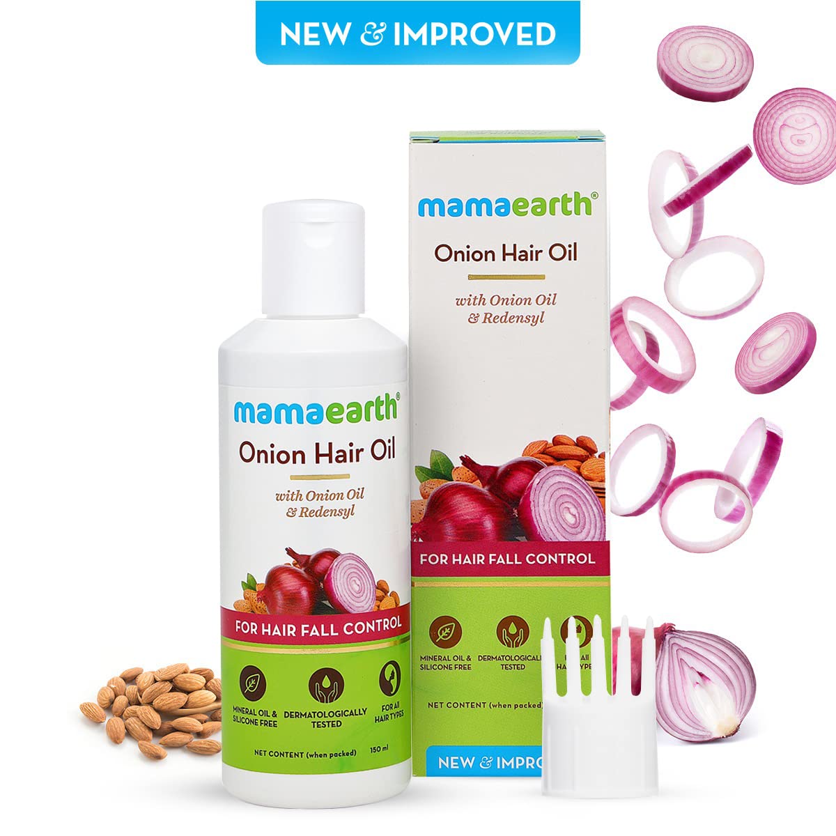 Mamaearth Onion Hair Oil with Onion & Redensyl for Hair Fall Control (50ml)