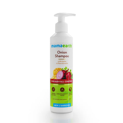 Mamaearth Onion Shampoo For Hair Growth & Hair Fall Control With Onion & Plant Keratin (250ml)