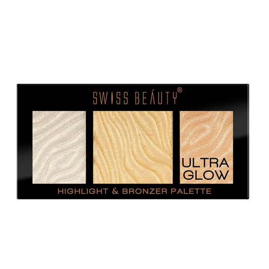 Swiss Beauty Ultra Glow Highlight And Bronzer Palette - 1
