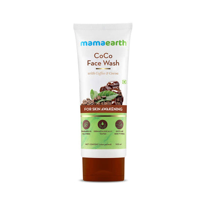 mamaearth CoCo Face Wash with Coffee and Cocoa for Skin Awakening - 100ml