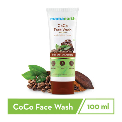 mamaearth CoCo Face Wash with Coffee and Cocoa for Skin Awakening - 100ml